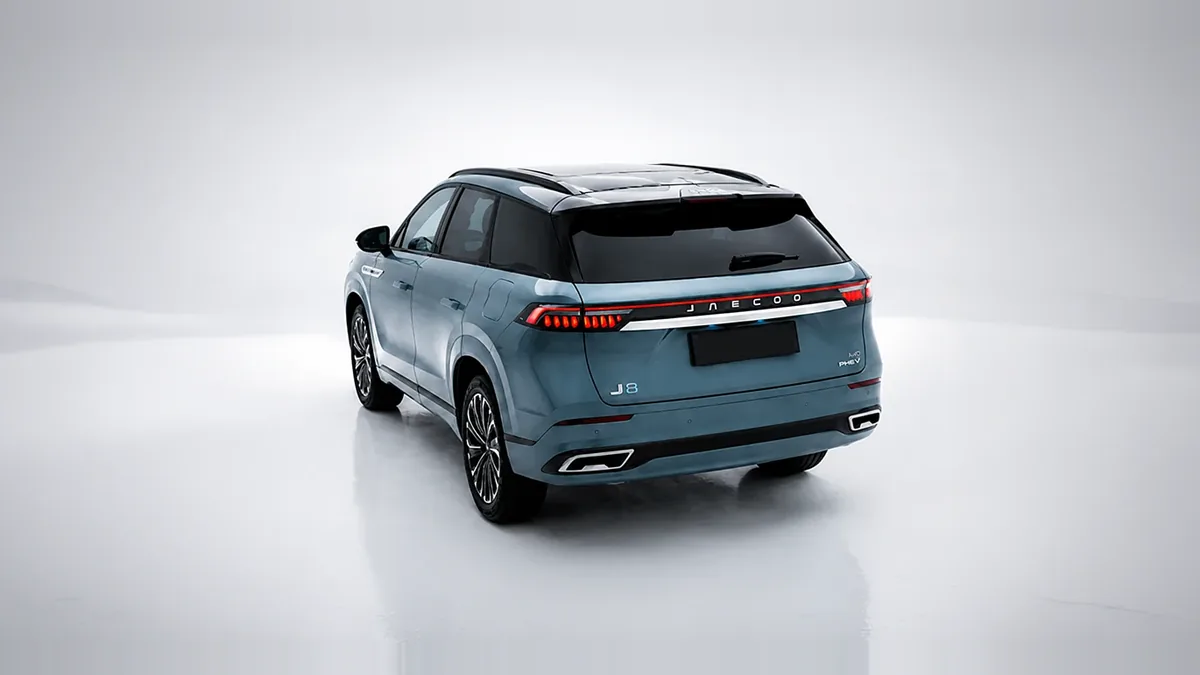 Jaecoo 8 PHEV Exclusive 1.5 TGDI 3DHT AWD 7p. de ocasión en renting — Lateral